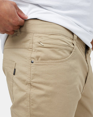 Beige Men's Organic Cotton Twill Trousers
