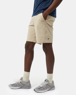 Beige Men's Recycled Polyester Sport Shorts
