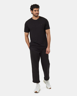 Black-Crew-Neck-Pocketed-Shortsleeve-T-Shirt