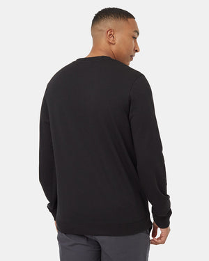 Black-Embroidered-Logo-Henley-Crew-Sweatshirt