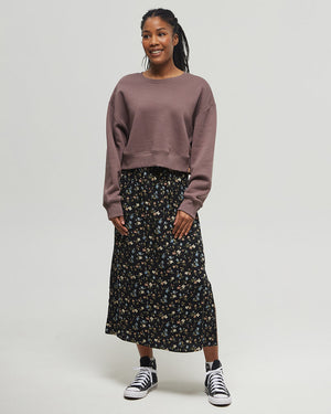 Black-High-Rise-Midi-Length-Crepe-Slitted-Skirt