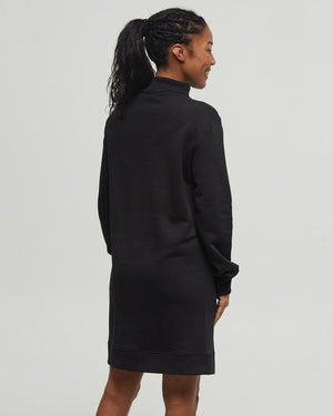 Black-Mock-Neck-Sweater-Dress