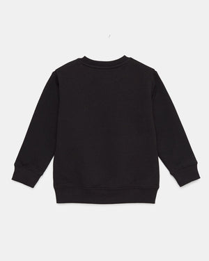 Black-Organic-Cotton-Ribbed-Collar-Graphic-Sweatshirt
