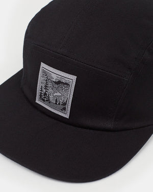 Black-Organic-Cotton-Unstructured-Baseball-Cap