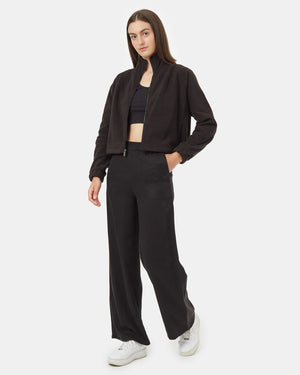 Black-Recycled-Polyester-Mock-Neck-Full-Zip-Sweater