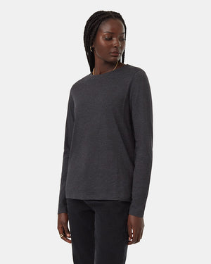 Black-Womens-Basic-Longsleeve-T-Shirt