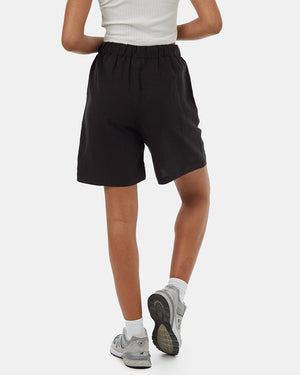 Black-Womens-High-Waisted-Shorts
