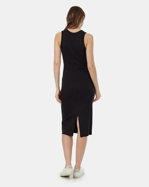 Black-Womens-Organic-Cotton-Knit-Dress
