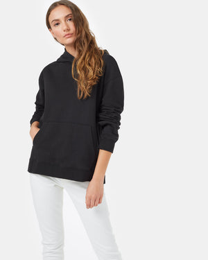 Black Women's Organic Cotton Pullover Hoodie