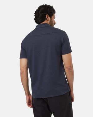 Blue-Basic-Button-Up-Shortsleeve-Shirt