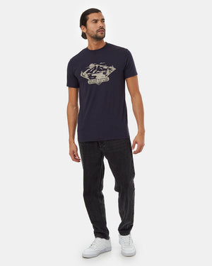     Blue-Crew-Neck-Graphic-Shortsleeve-T-Shirt