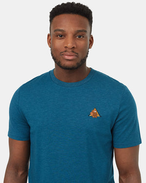 Blue-Crew-Neck-Graphic-Shortsleeve-T-Shirt