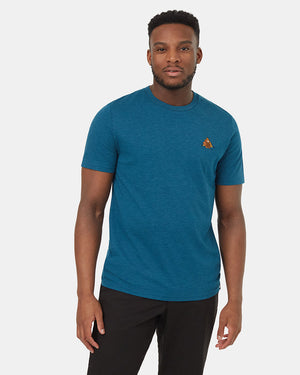 Blue-Crew-Neck-Graphic-Shortsleeve-T-Shirt