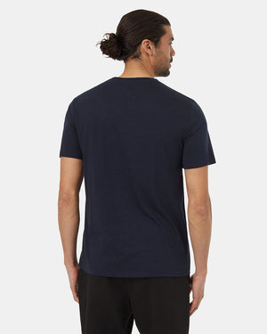 Blue-Crew-Neck-Graphic-Shortsleeve-T-Shirt