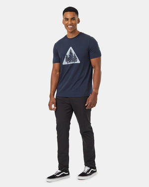 Blue-Crew-Neck-Graphic-Shortsleeve-T-Shirt
