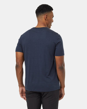 Blue-Crew-Neck-Graphic-Shortsleeve-T-Shirt