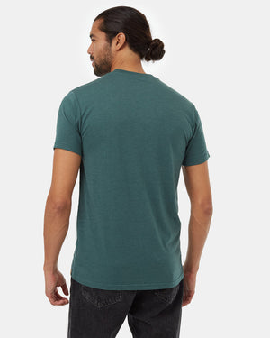 Blue-Crew-Neck-Short-Sleeve-Graphic-T-Shirt