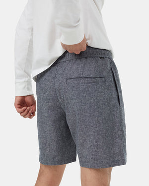 Blue-Mens-Casual-Hemp-Shorts
