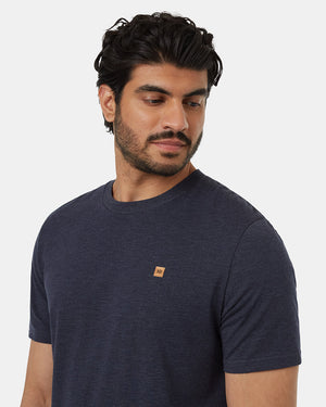 Blue-Recycled-Polyester-Crew-Neck-Tee