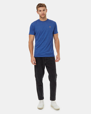 Blue-Recycled-Polyester-Crew-Neck-Tee
