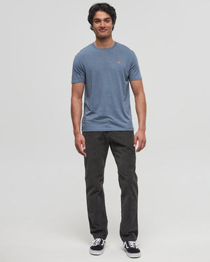 Blue-Recycled-Polyester-Crew-Neck-Tee