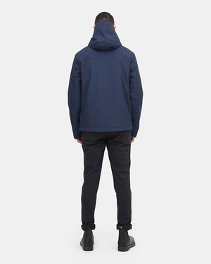 Blue Men's Pullover Anorak Rain Jacket
