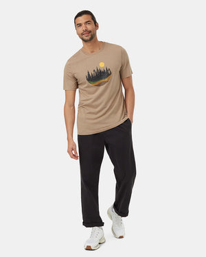Brown-Crew-Neck-Graphic-Shortsleeve-T-Shirt