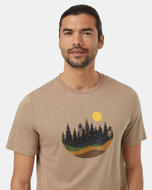 Brown-Crew-Neck-Graphic-Shortsleeve-T-Shirt