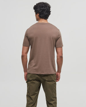 Brown-Crew-Neck-Graphic-Shortsleeve-T-Shirt