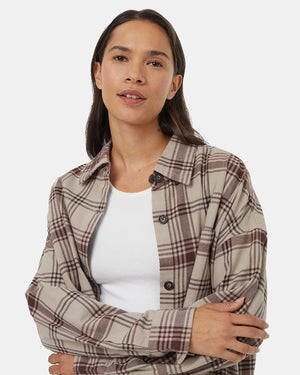 Brown-Womens-Longsleeve-Button-Down