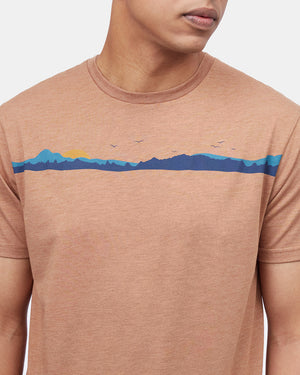 Brown Graphic Crew Neck Men's T-Shirt