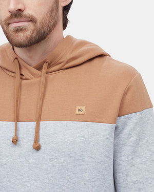 Brown,Gray Men's Stripe Pullover Hoodie