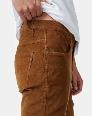 Brown Men's Eco-Friendly Corduroy Trousers
