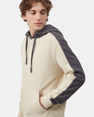 Brown,Gray Men's Organic Cotton Block Stripe Pullover