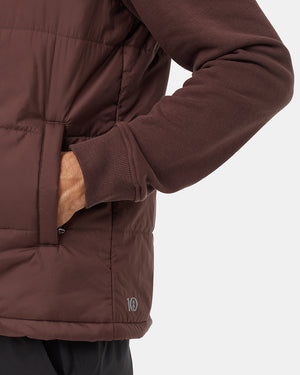 Burgundy-Water-Resistant-Zip-Up-Hoodie