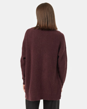 Burgundy-Women_s-Eco-Friendly-Knit-Cardigan
