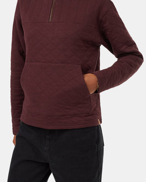 Burgundy-Women_s-Quarter-Zip-Sweatshirt