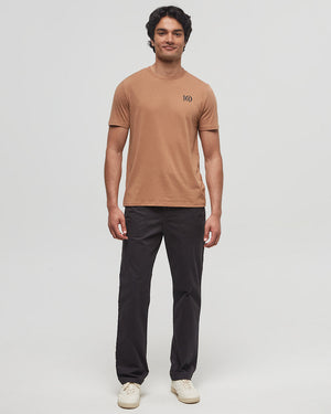 Camel-Crew-Neck-Graphic-Shortsleeve-T-Shirt