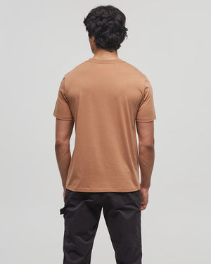 Camel-Crew-Neck-Graphic-Shortsleeve-T-Shirt