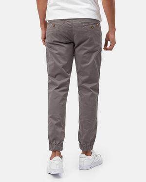Gray Men's Twill Joggers