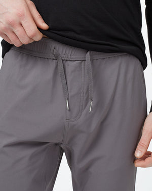 Gray Men's Recycled Polyester Joggers