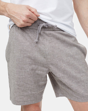Gray Men's Casual Hemp Shorts