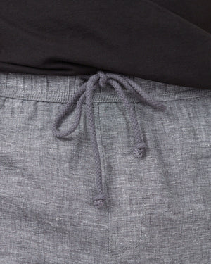 Gray Men's Casual Hemp Shorts