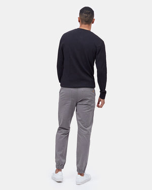 Gray Men's Organic Cotton Twill Joggers