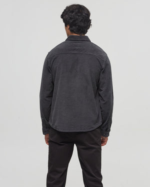 Green-Corduroy-Relaxed-Fit-Shirt-Jacket