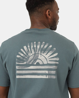 Green-Crew-Neck-Graphic-Relaxed-Shortsleeve-T-Shirt