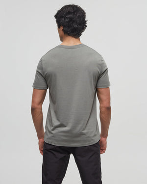 Green-Crew-Neck-Graphic-Shortsleeve-T-Shirt