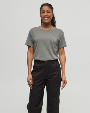 Green-Crew-Neck-Graphic-Shortsleeve-T-Shirt