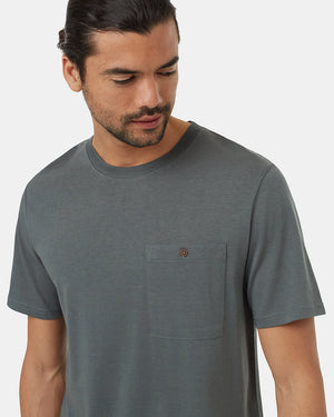 Green-Crew-Neck-Pocketed-Shortsleeve-T-Shirt-TCM5772-3180