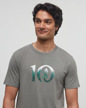 Green-Crew-Neck-Short-Sleeve-Graphic-T-Shirt
